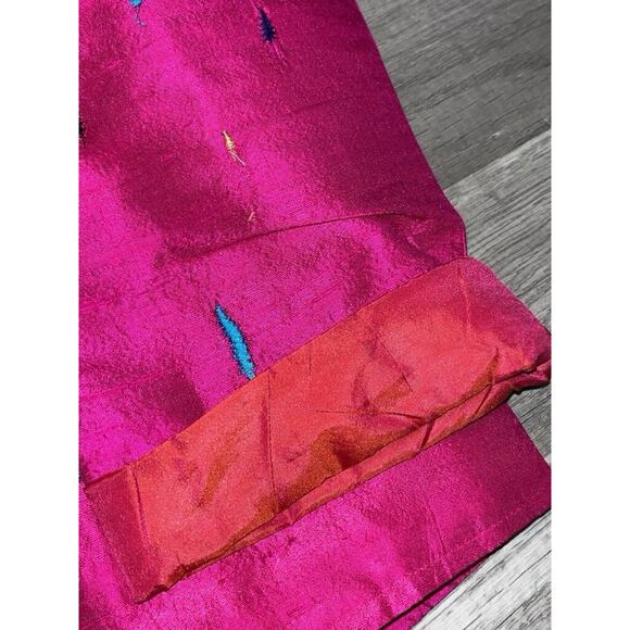 Daniel K. New York Womens Size L Embroidered Back Design Silk Jacket Pink - Picture 8 of 9